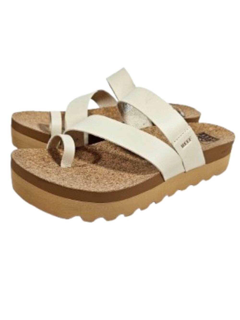 Reef Vista Hi Layla Slides Sandals Women's Size 10 Tan Cushion Comfort